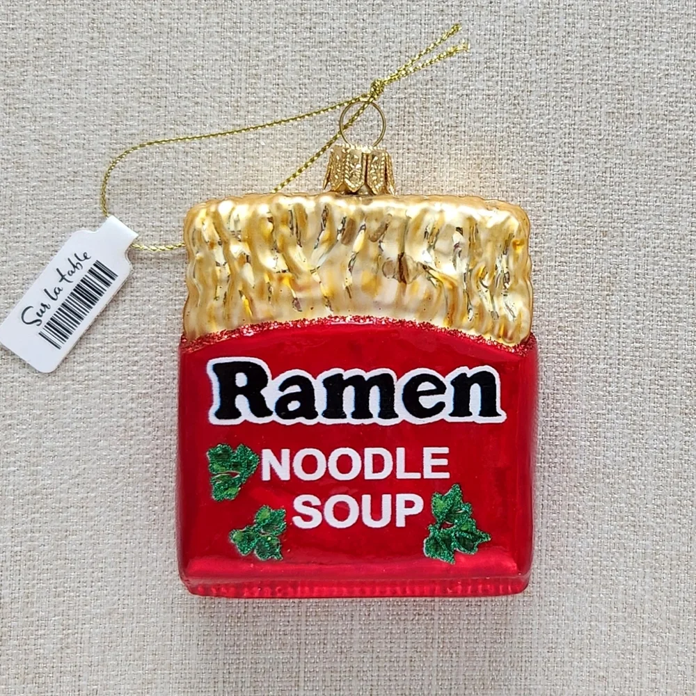 Sur La Table Ramen Noodle Soup Packet Ornament - New with Tag